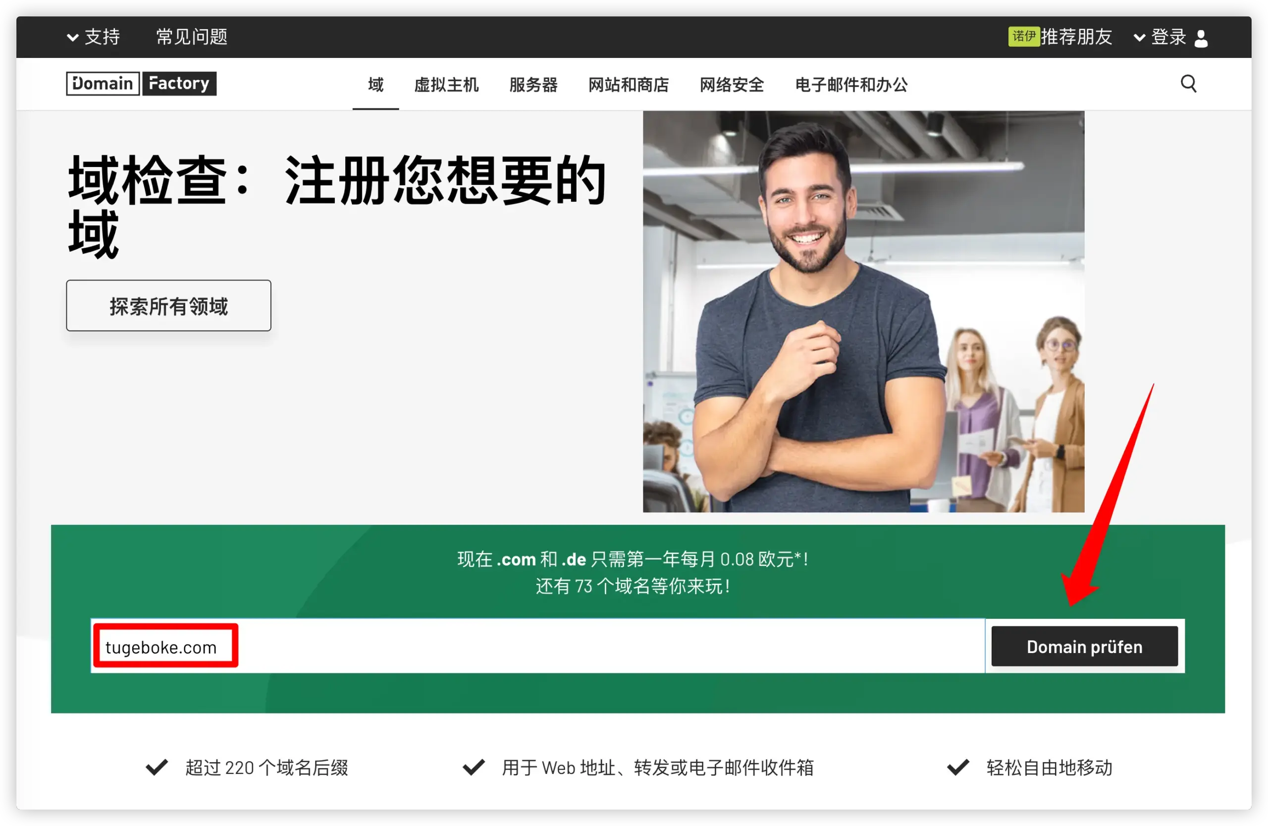 图 1:搜索域名