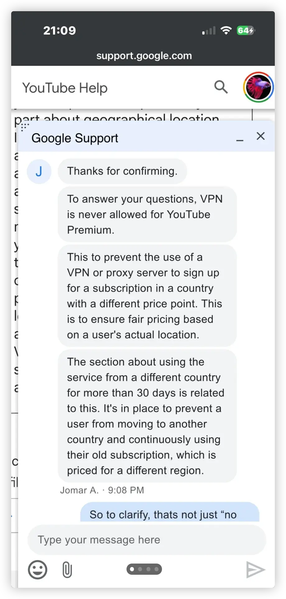 限制 VPN 订阅 YouTube Premium