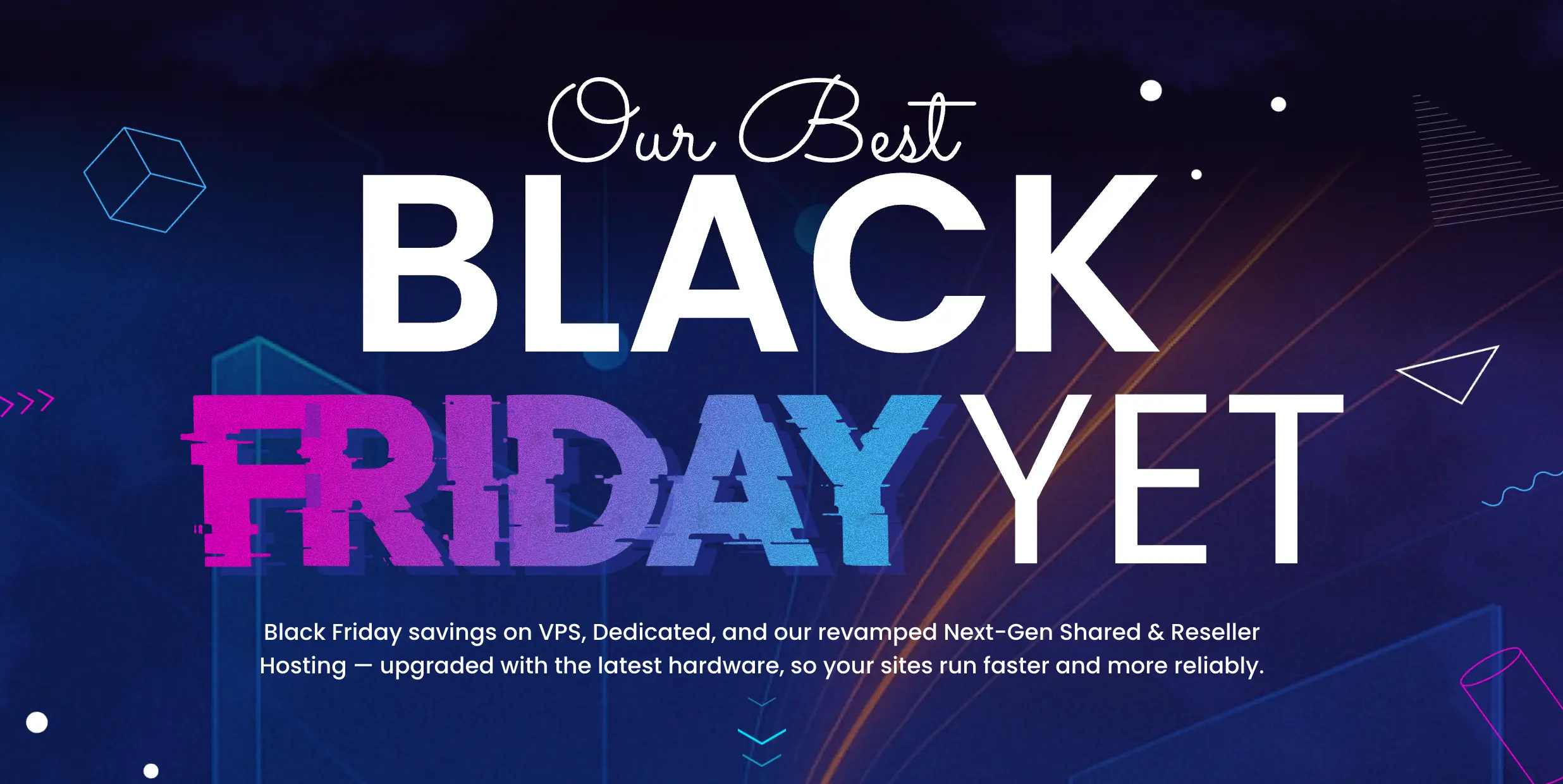 RackNerd 2025 黑五优惠活动封面图，展示 VPS、独立服务器等促销信息与热门配置推荐。