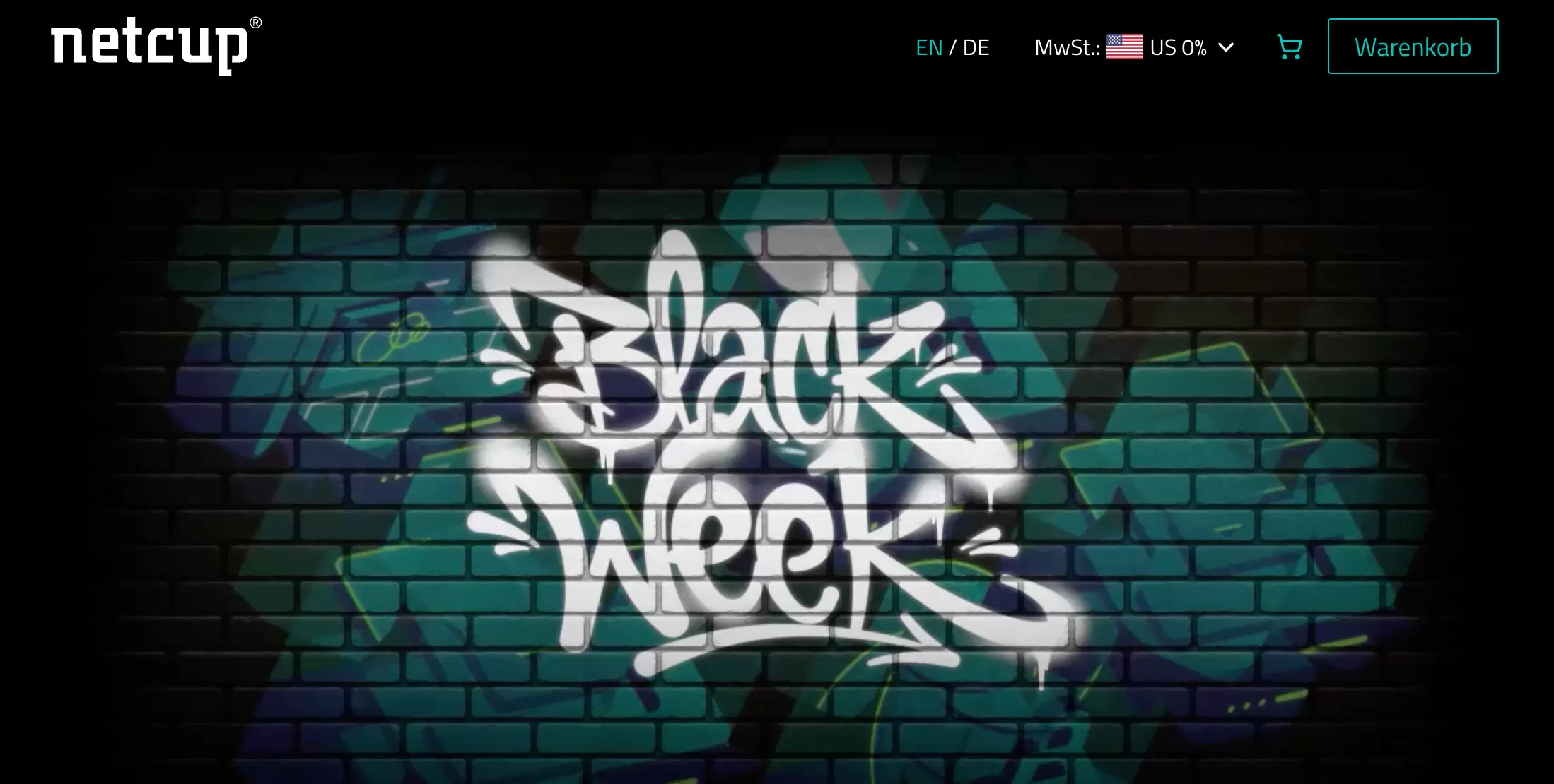 Netcup 2025 年黑色星期五主视觉海报，展示特价 Root Server、VPS 与 Webhosting 活动信息。