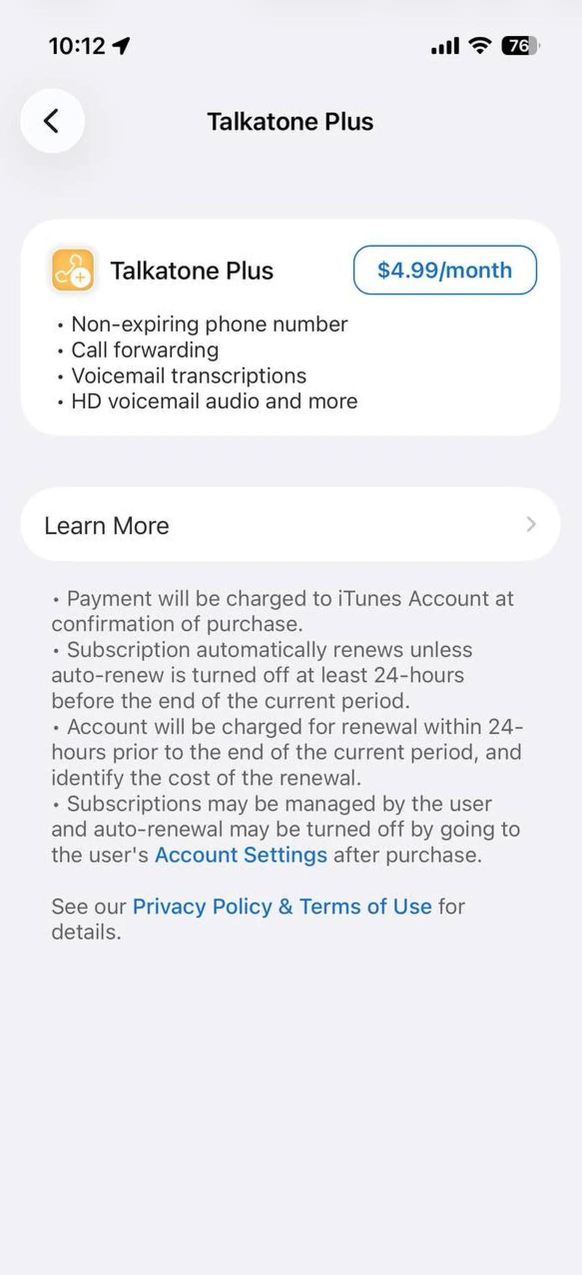 Talkatone 保号相关问题的示意图,用于说明号码维持与账号活跃度的注意事项。